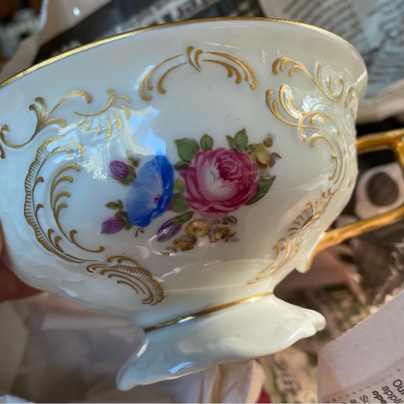 Rosenthal porcelain china Ivory Diplomat Sansoucci made in Germany tea cups (4) - Picture 10 of 15